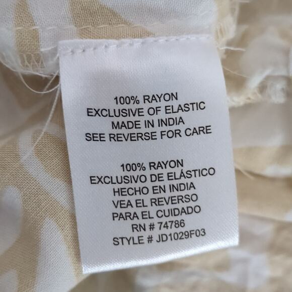 Patrons of Peace June Print Dress Ruffle Tiered 3/4 Sleeve Medium - Picture 8 of 8